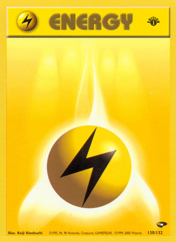 Lightning Energy (130/132) [Gym Challenge 1st Edition] | Black Swamp Games