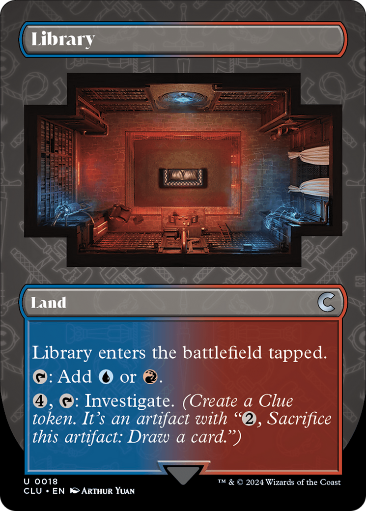 Library (Borderless) [Ravnica: Clue Edition] | Black Swamp Games