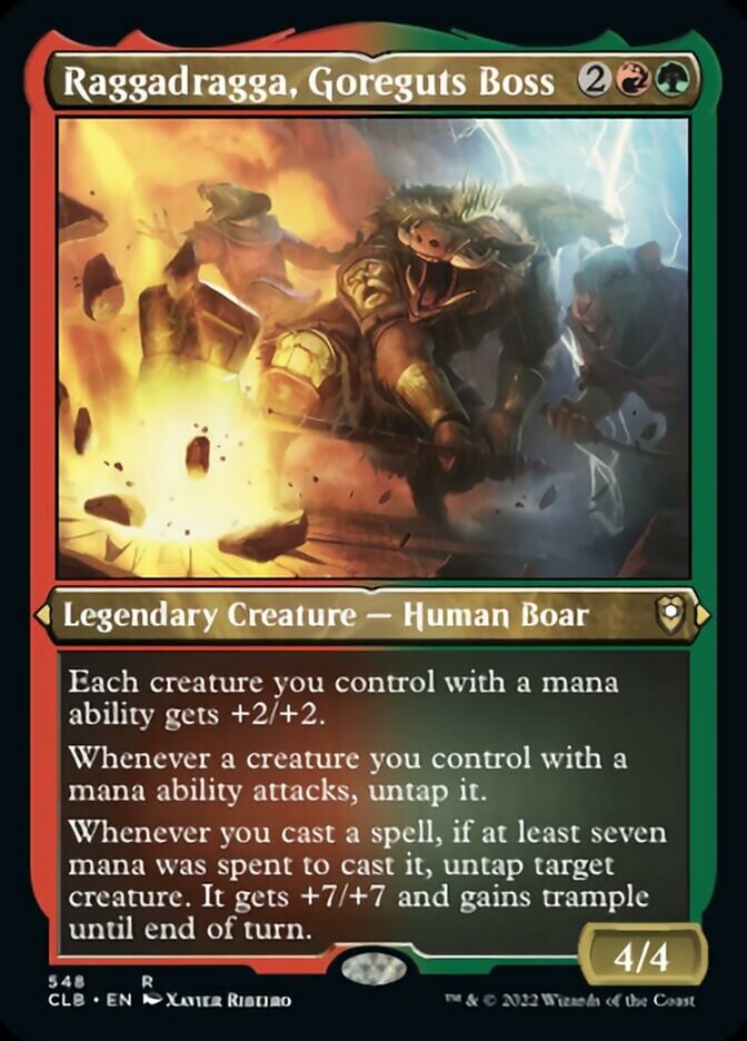 Raggadragga, Goreguts Boss (Foil Etched) [Commander Legends: Battle for Baldur's Gate] | Black Swamp Games