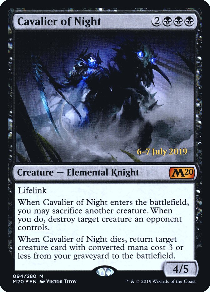 Cavalier of Night  [Core Set 2020 Prerelease Promos] | Black Swamp Games