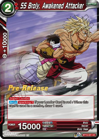 SS Broly, Awakened Attacker (BT15-021) [Saiyan Showdown Prerelease Promos] | Black Swamp Games