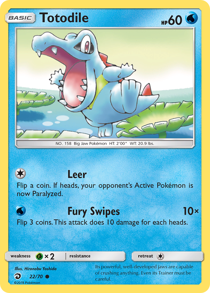 Totodile (22/70) [Sun & Moon: Dragon Majesty] | Black Swamp Games