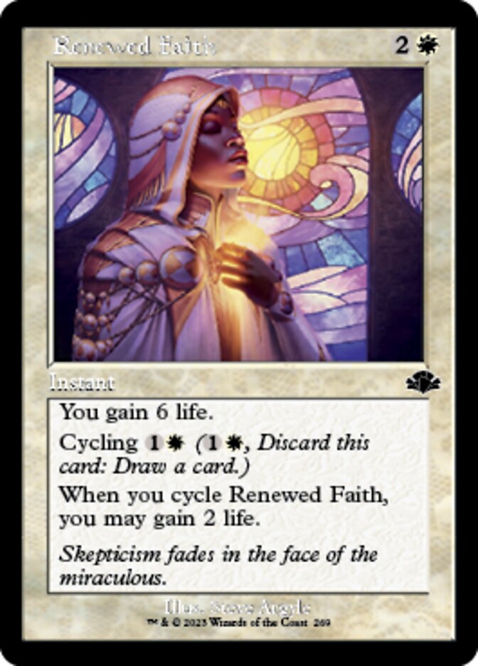 Renewed Faith (Retro) [Dominaria Remastered] | Black Swamp Games