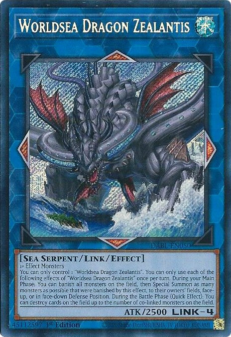 Worldsea Dragon Zealantis [DABL-EN050] Secret Rare | Black Swamp Games