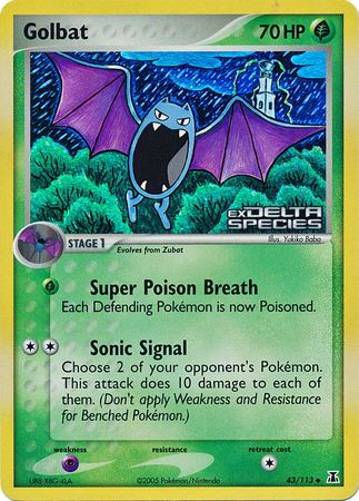 Golbat (43/113) (Stamped) [EX: Delta Species] | Black Swamp Games