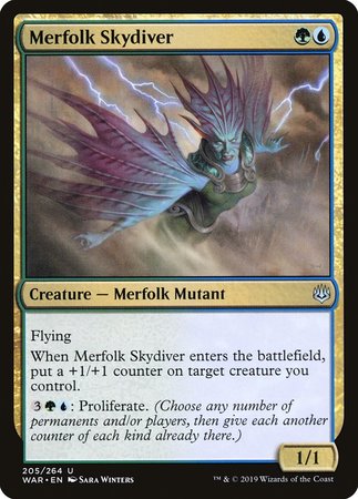 Merfolk Skydiver [War of the Spark] | Black Swamp Games