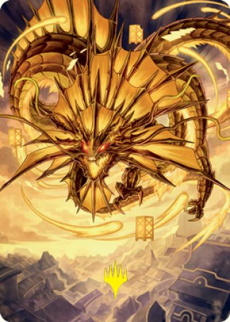 Ao, the Dawn Sky 2 Art Card (Gold-Stamped Signature) [Kamigawa: Neon Dynasty Art Series] | Black Swamp Games