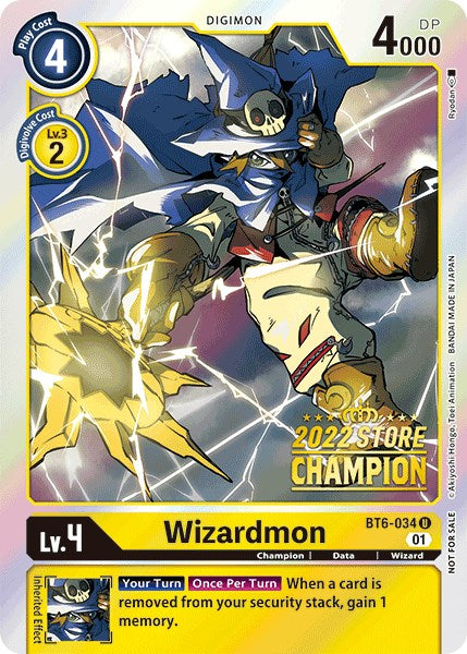 Wizardmon [BT6-034] (2022 Store Champion) [Double Diamond Promos] | Black Swamp Games