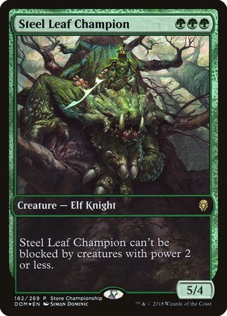 Steel Leaf Champion [Dominaria Promos] | Black Swamp Games
