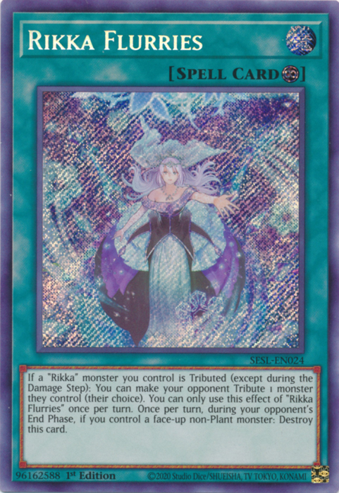 Rikka Flurries [SESL-EN024] Secret Rare | Black Swamp Games