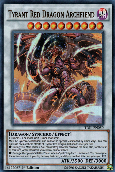 Tyrant Red Dragon Archfiend [TDIL-EN050] Ultra Rare | Black Swamp Games