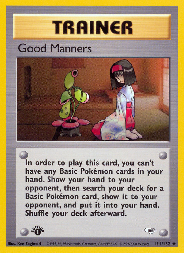 Good Manners (111/132) [Gym Heroes 1st Edition] | Black Swamp Games