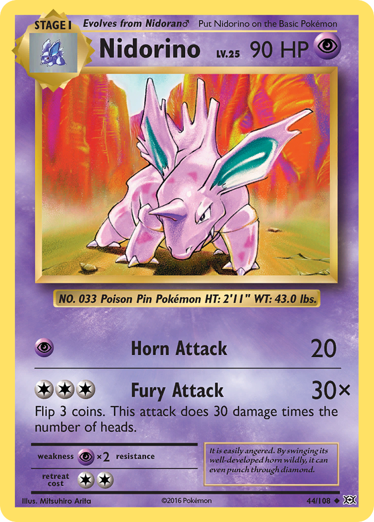 Nidorino (44/108) [XY: Evolutions] | Black Swamp Games