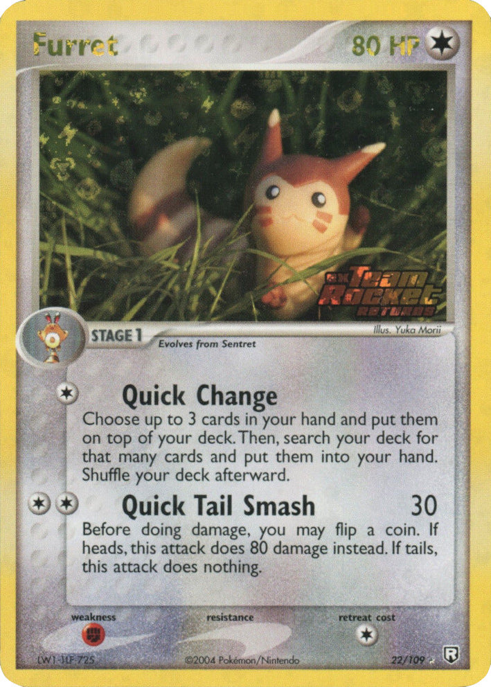 Furret (22/109) (Stamped) [EX: Team Rocket Returns] | Black Swamp Games