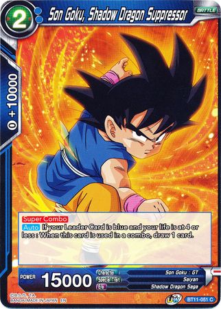 Son Goku, Shadow Dragon Suppressor [BT11-051] | Black Swamp Games