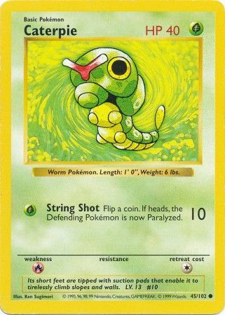 Caterpie (45/102) [Base Set Shadowless Unlimited] | Black Swamp Games