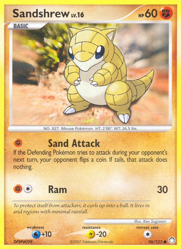 Sandshrew (96/123) [Diamond & Pearl: Mysterious Treasures] | Black Swamp Games