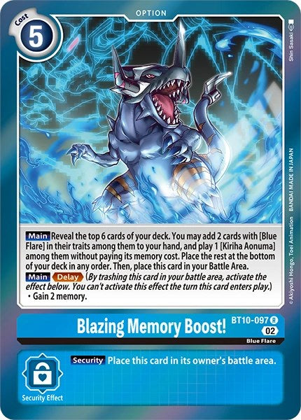 Blazing Memory Boost! [BT10-097] [Revision Pack Cards] | Black Swamp Games
