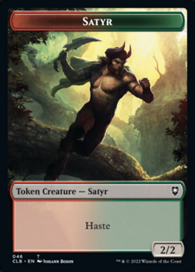 Satyr // Beast Double-sided Token [Commander Legends: Battle for Baldur's Gate Tokens] | Black Swamp Games