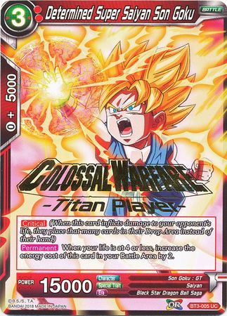 Determined Super Saiyan Son Goku (Titan Player Stamped) [BT3-005] | Black Swamp Games