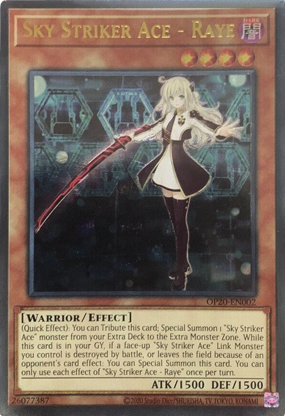 Sky Striker Ace - Raye [OP20-EN002] Ultimate Rare | Black Swamp Games