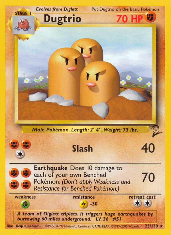 Dugtrio (23/130) [Base Set 2] | Black Swamp Games