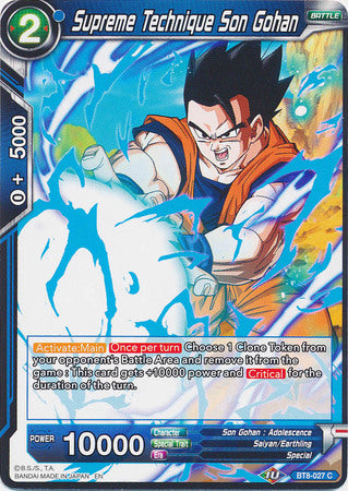 Supreme Technique Son Gohan [BT8-027] | Black Swamp Games