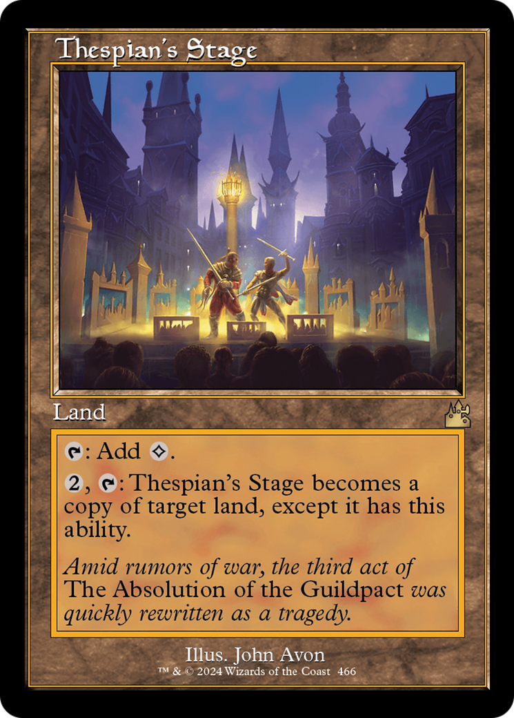 Thespian's Stage (Retro Frame) [Ravnica Remastered] | Black Swamp Games