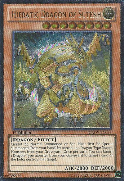 Hieratic Dragon of Sutekh [GAOV-EN025] Ultimate Rare | Black Swamp Games