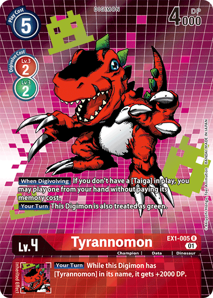 Tyrannomon [EX1-005] (Alternate Art) [Classic Collection] | Black Swamp Games