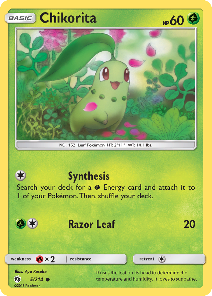 Chikorita (5/214) [Sun & Moon: Lost Thunder] | Black Swamp Games