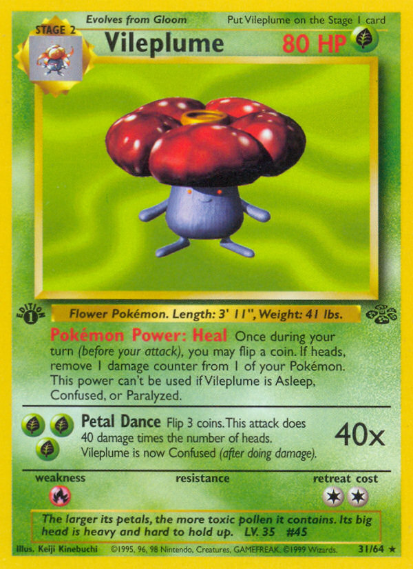 Vileplume (31/64) [Jungle 1st Edition] | Black Swamp Games