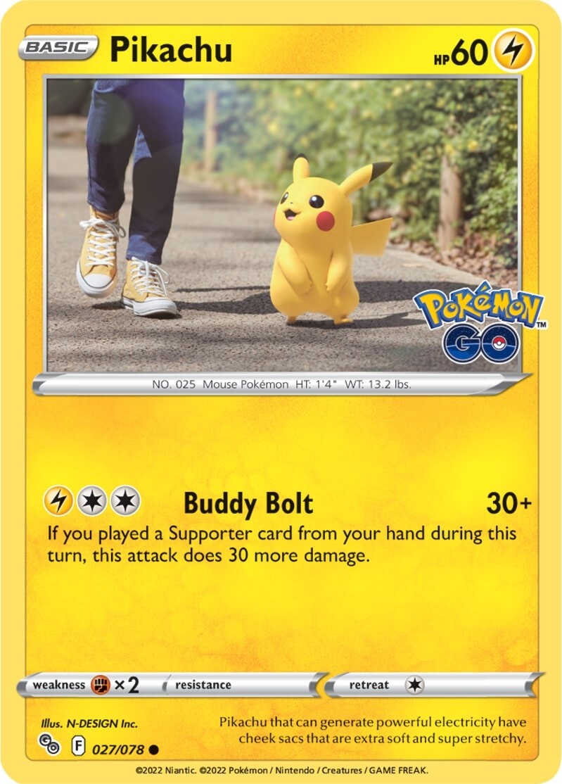 Pikachu (027/078) [Pokémon GO] | Black Swamp Games