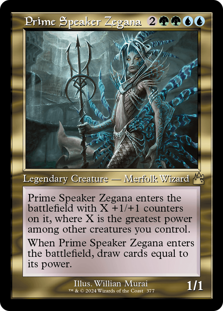 Prime Speaker Zegana (Retro Frame) [Ravnica Remastered] | Black Swamp Games
