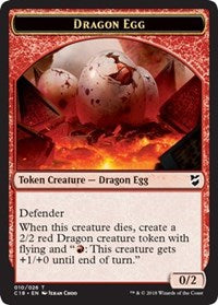 Dragon Egg // Dragon Double-sided Token [Commander 2018 Tokens] | Black Swamp Games