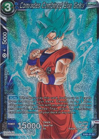 Comrades Combined Son Goku (Foil) (EX01-01) [Mighty Heroes] | Black Swamp Games