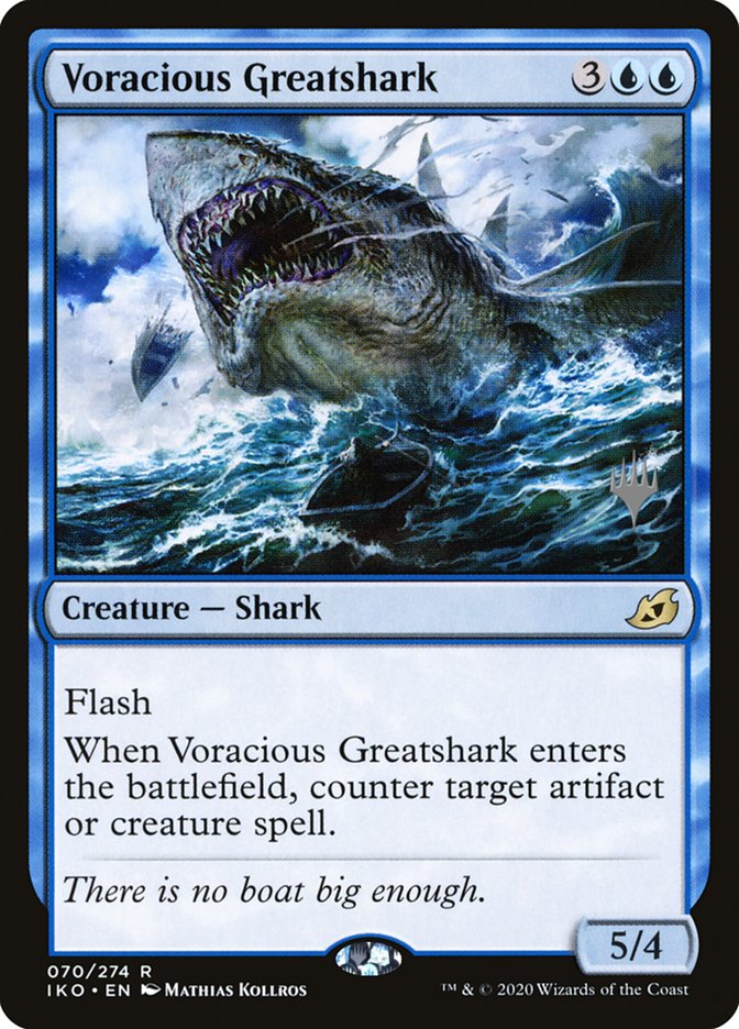 Voracious Greatshark (Promo Pack) [Ikoria: Lair of Behemoths Promos] | Black Swamp Games