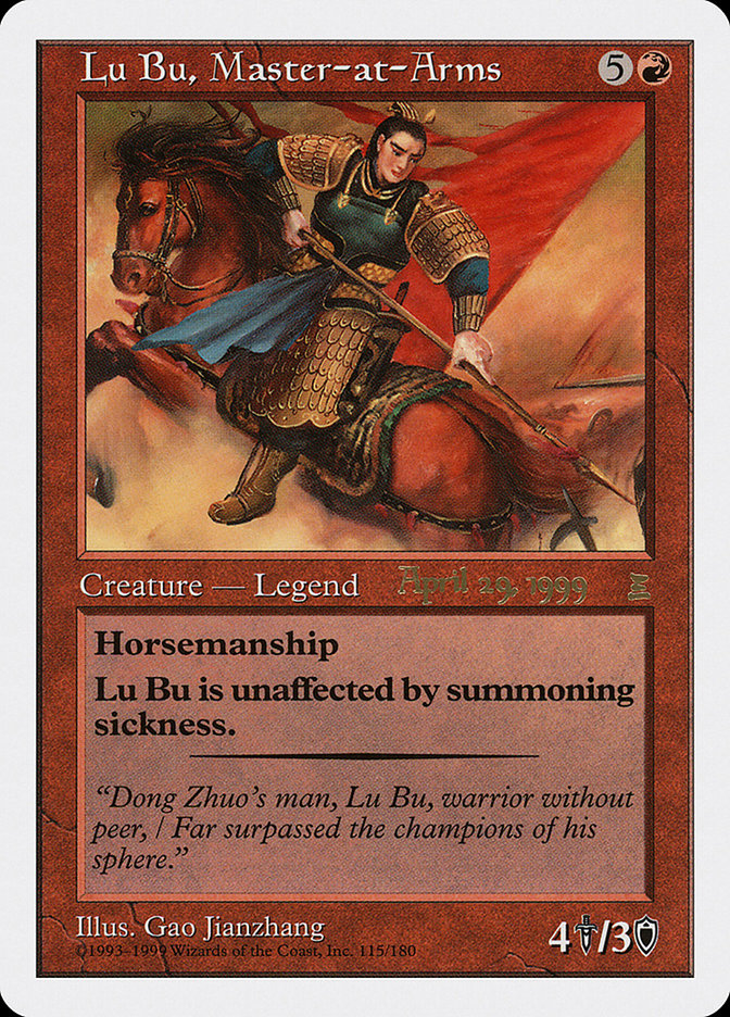 Lu Bu, Master-at-Arms (April 29, 1999) [Portal Three Kingdoms Promos] | Black Swamp Games