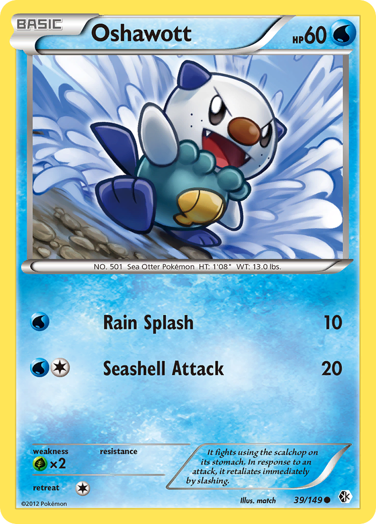 Oshawott (39/149) [Black & White: Boundaries Crossed] | Black Swamp Games