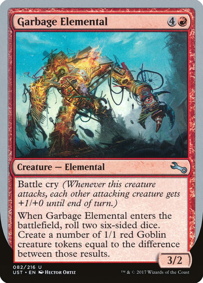 Garbage Elemental (3/2 Creature) [Unstable] | Black Swamp Games