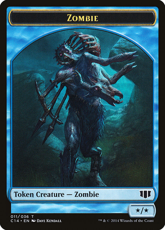 Kraken // Zombie (011/036) Double-sided Token [Commander 2014 Tokens] | Black Swamp Games