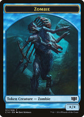 Teferi, Temporal Archmage Emblem // Zombie (011/036) Double-sided Token [Commander 2014 Tokens] | Black Swamp Games