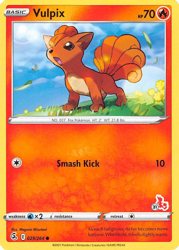 Vulpix (029/264) (Cinderace Stamp #31) [Battle Academy 2022] | Black Swamp Games