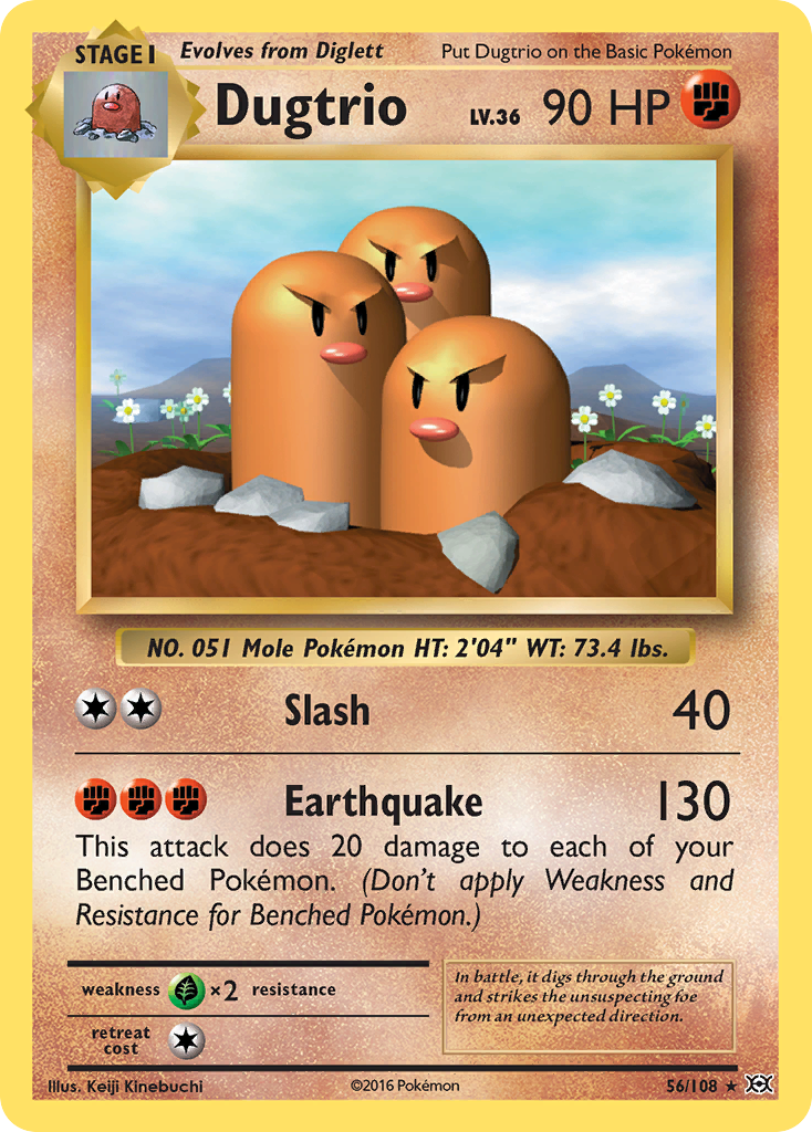 Dugtrio (56/108) [XY: Evolutions] | Black Swamp Games