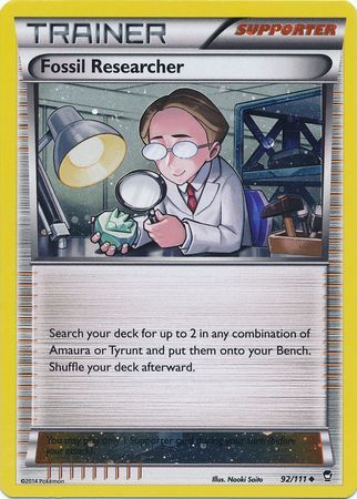 Fossil Researcher (92/111) (Cosmos Holo) [XY: Furious Fists] | Black Swamp Games