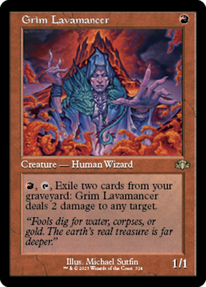 Grim Lavamancer (Retro) [Dominaria Remastered] | Black Swamp Games