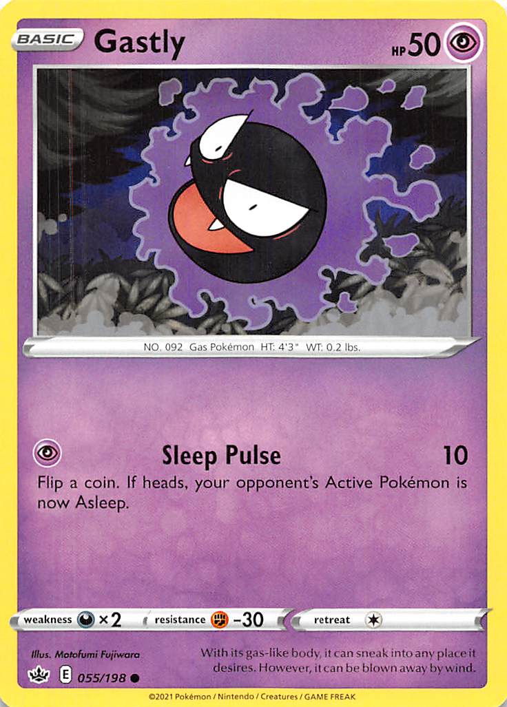 Gastly (055/198) [Sword & Shield: Chilling Reign] | Black Swamp Games