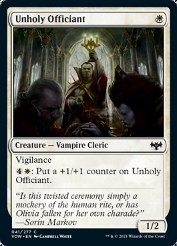 Unholy Officiant [Innistrad: Crimson Vow] | Black Swamp Games