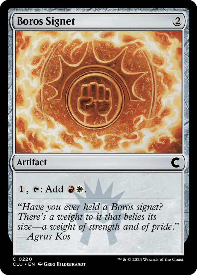 Boros Signet [Ravnica: Clue Edition] | Black Swamp Games