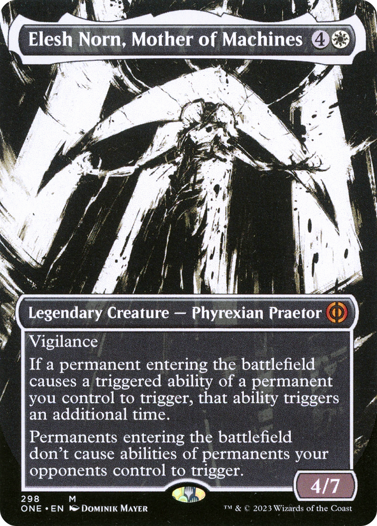 Elesh Norn, Mother of Machines (Borderless Ichor) [Phyrexia: All Will Be One] | Black Swamp Games